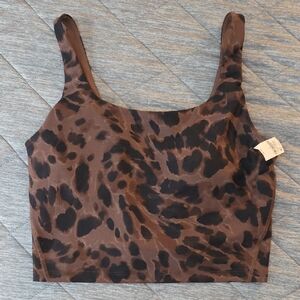 Old Navy Brown Leopard Print Crop Top